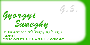 gyorgyi sumeghy business card